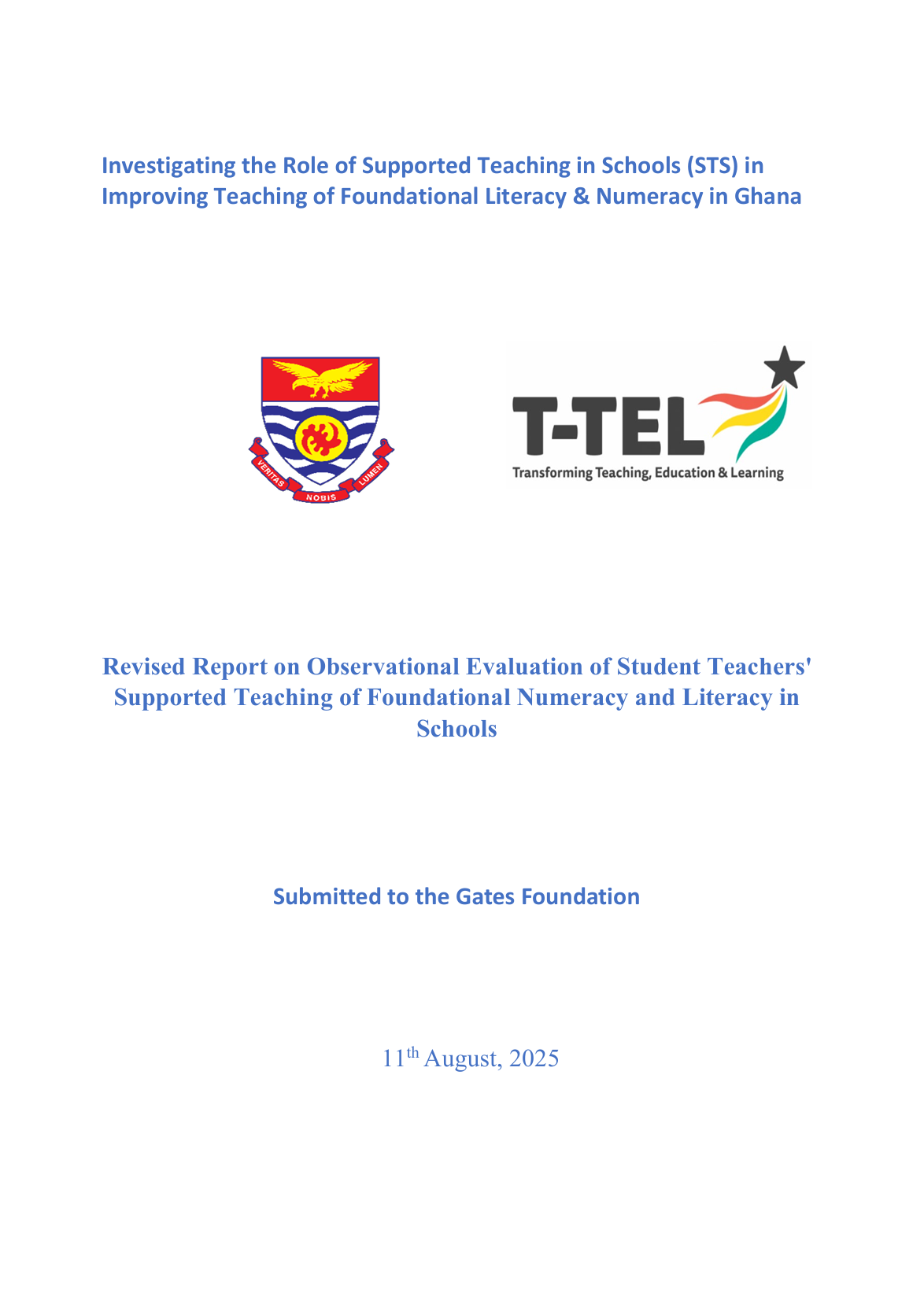 Report - Pre Year 4 STS Survey