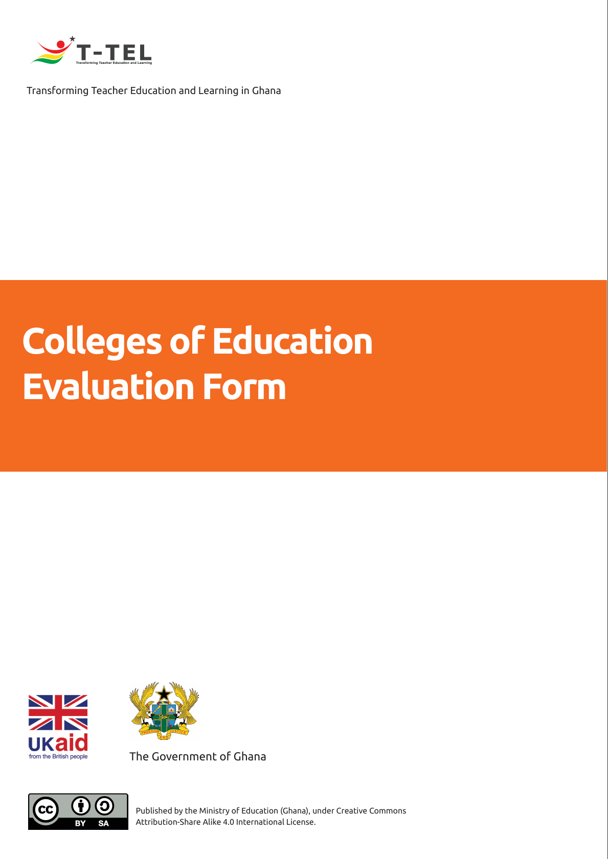 Quality Assurance - Colleges of Education Evaluation Form