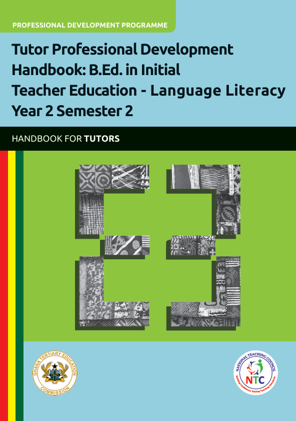 Tutor Professional Development Handbook B.Ed. in Initial Teacher Education - Language Literacy Year 2 Semester 2 - Tutors