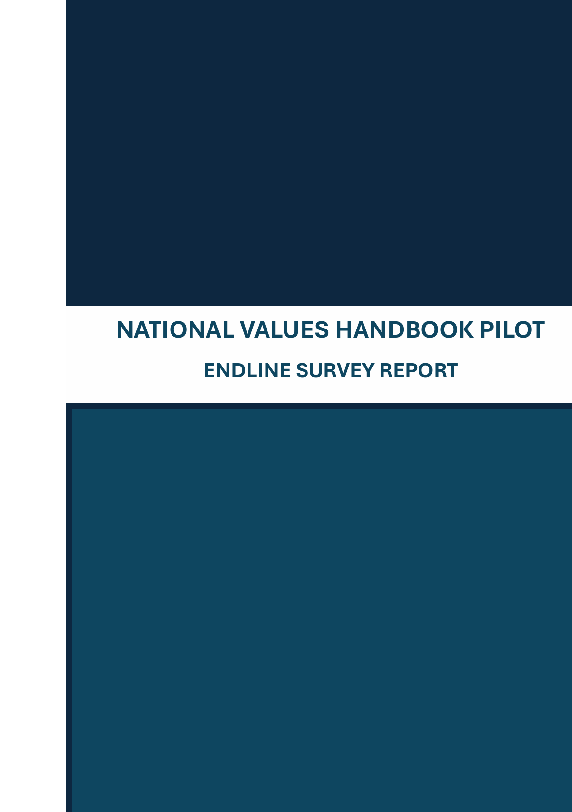 National Values Handbook Pilot Endline Survey Report